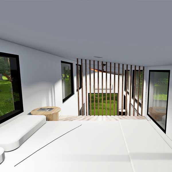loft-bedroom Loft bedroom in Tiny Home